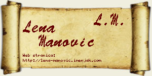 Lena Manović vizit kartica